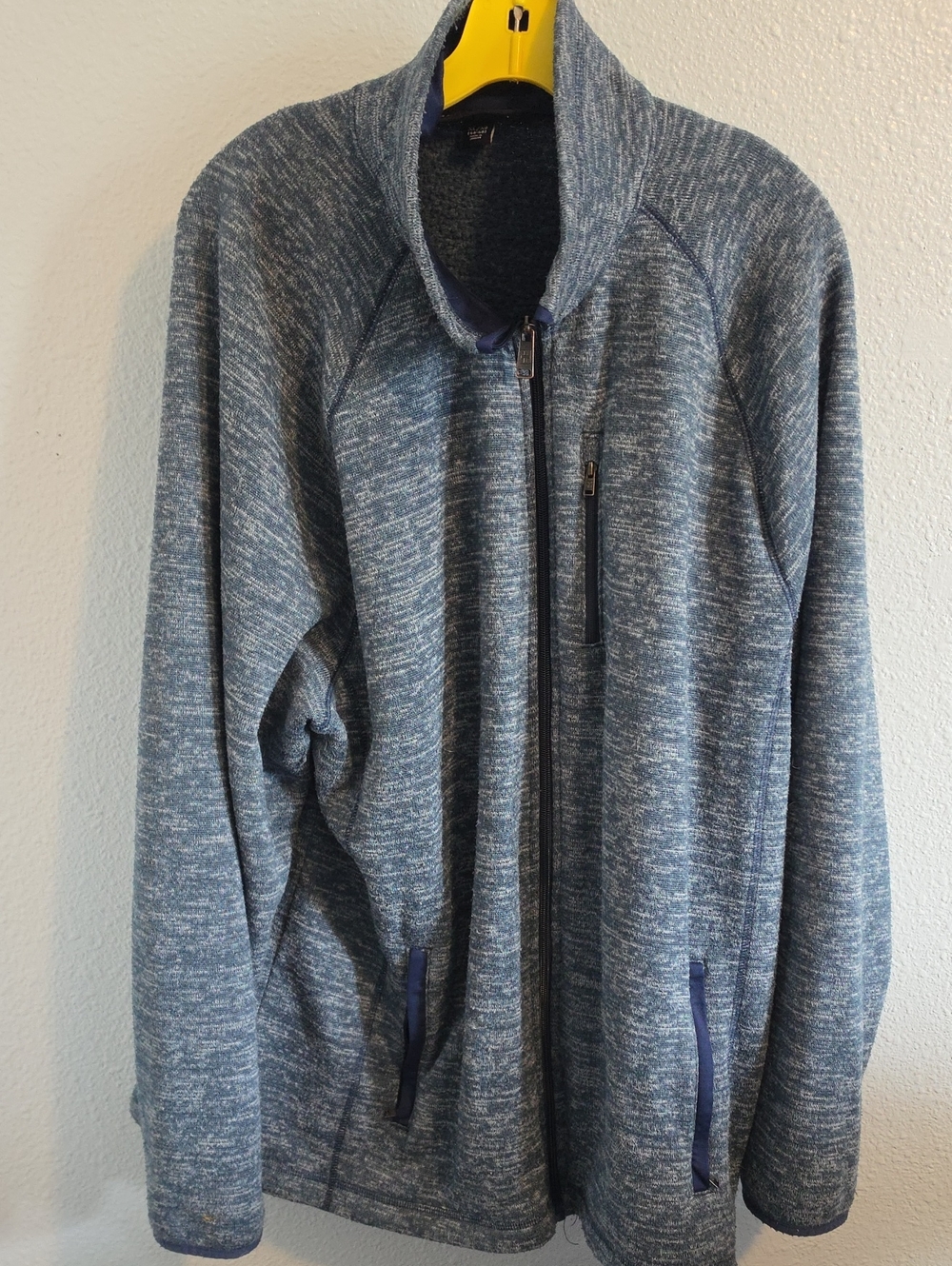 Swiss Tech Men's Heather Blue Full-Zip Sweater Jacket